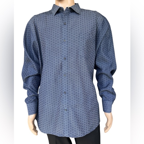 Other - Tommy Bahama Men's Blue Patterned Shirt